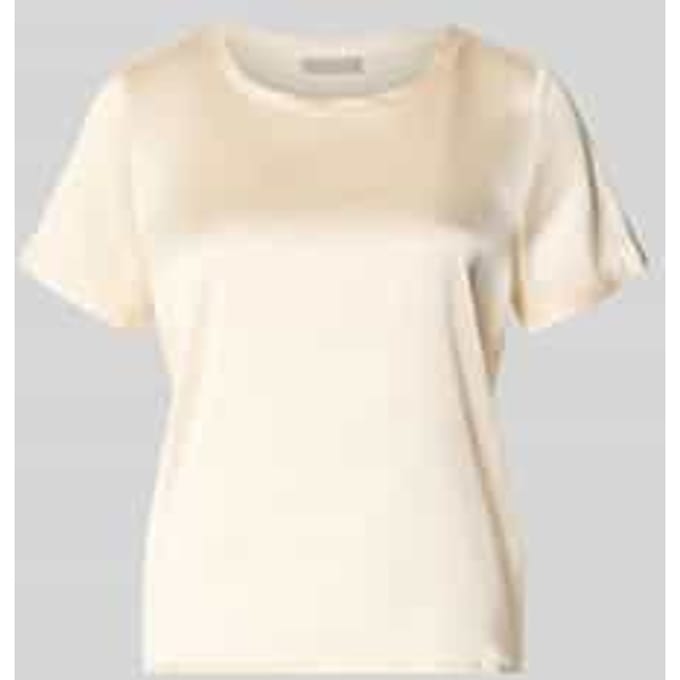 Blouseshirt van satijn met ronde hals
