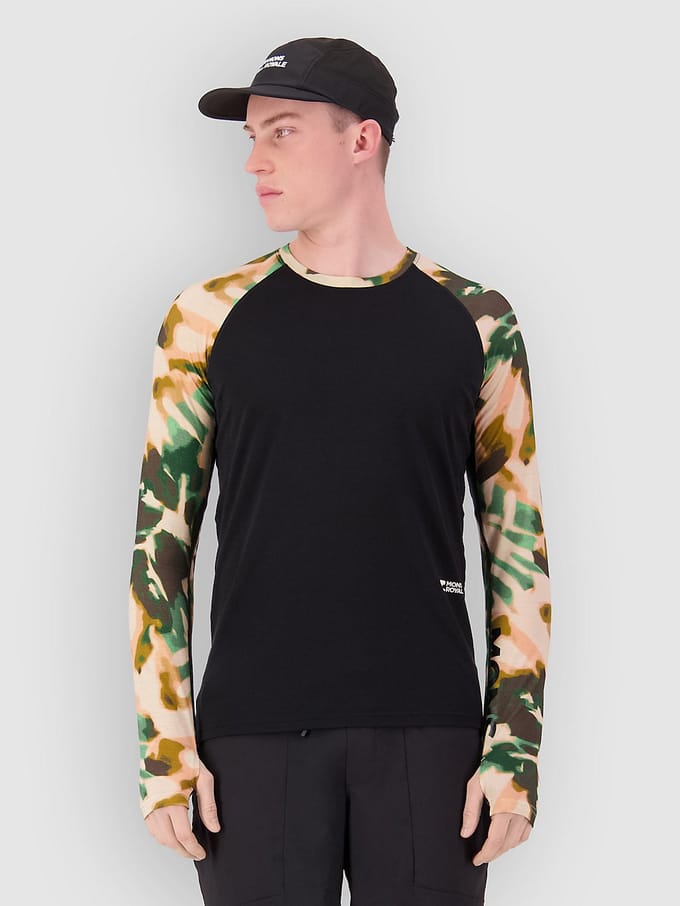 Mons Royale Temple Merino Long Sleeve Thermo Shirt camouflage