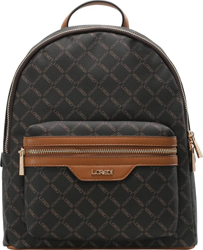 L.CREDI Rugzak Filiberta Backpack Brown Donkerbruin