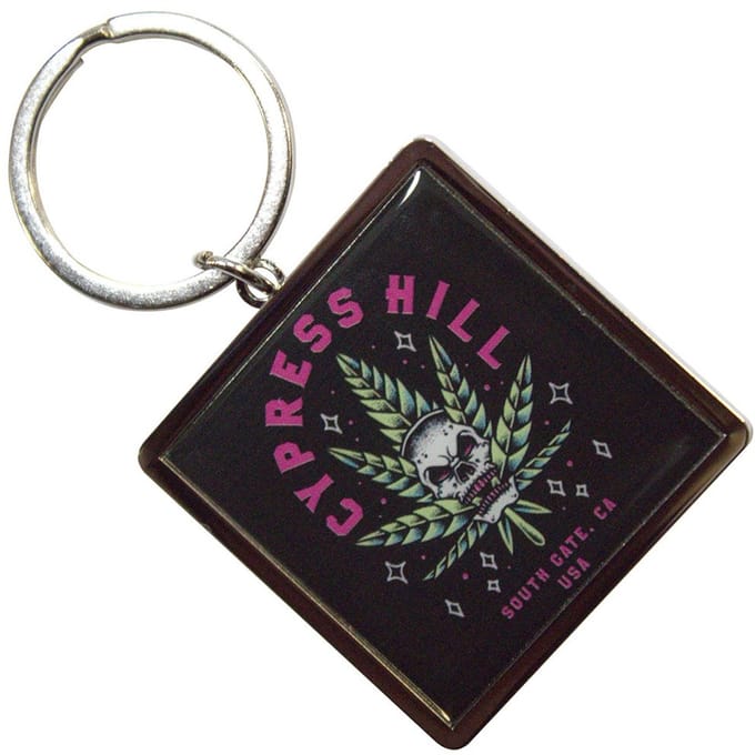 Cypress Hill - Leaf Skull Sleutelhanger - Zwart