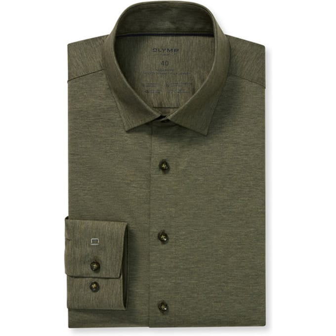 OLYMP Luxor 24/Seven Overhemd, Modern Fit, New Kent, Groen