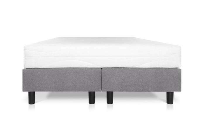 Boxspring Student Basic Lichtgrijs  - 120x200 cm - Pocket matras 7-zones