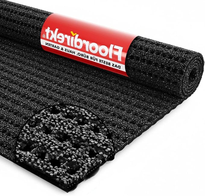 Veiligheidsmat - Antislip mat - Gladheid voorkomen - Granulaat gecoat - 120 x 450 cm - Antraciet