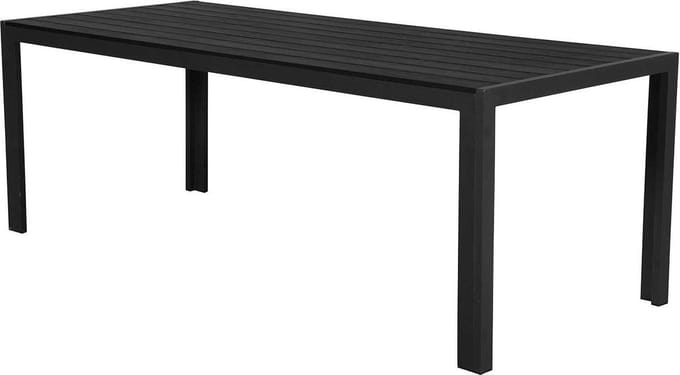 Lisomme Vinn tuintafel zwart - 205 x 90 cm