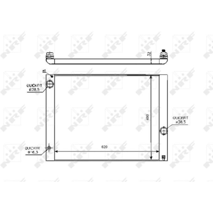 Radiator, motorkoeling NRF 53728