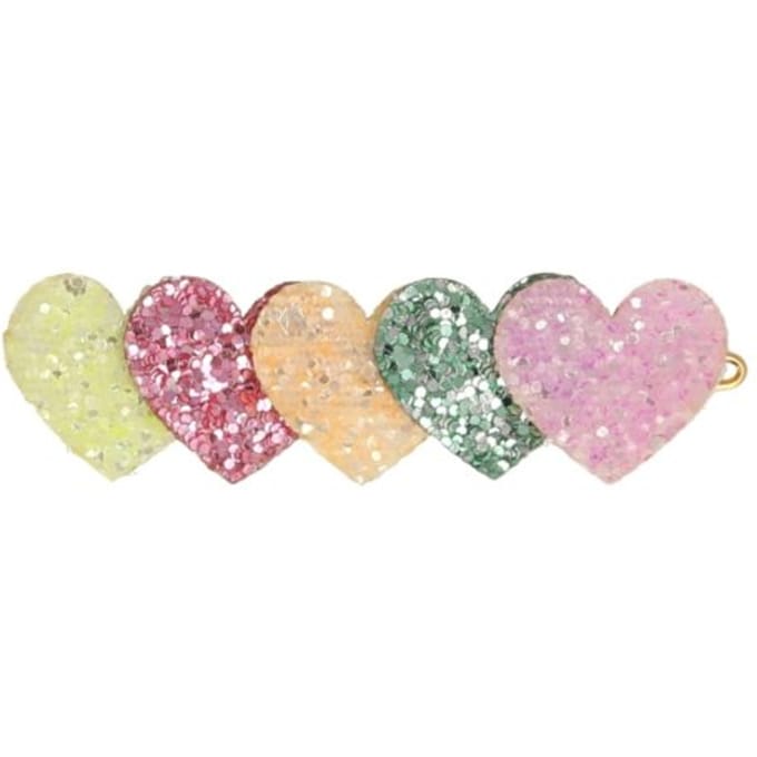 Meri meri valentijnsdag haarspeld - hartjes glitter
