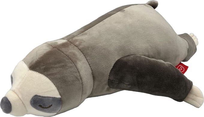 UNUS® Luiaard knuffel kussen knuffelkussen reisekussen 30cm grijs
