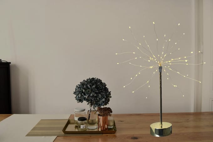 Metalen tafellamp "Anywhere" met 90 LEDs - 26x26 cm