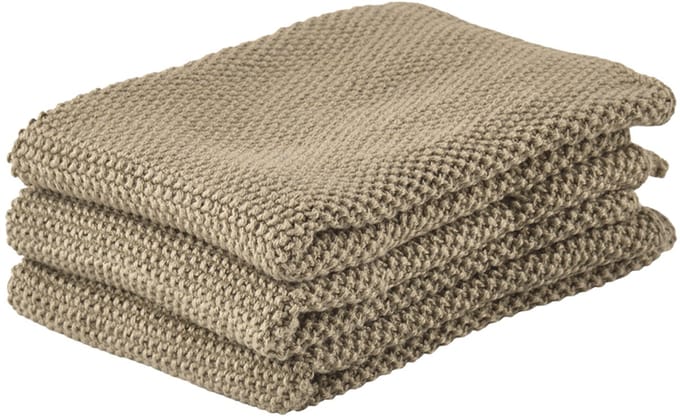 Zone Denmark Vaatdoek 27 x 27 cm 3 stuks Khaki