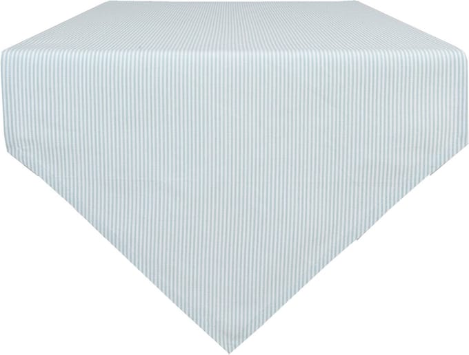 Clayre & Eef Tafelloper FF65 50*160 cm Beige Katoen streep Tafelkleed Loper Tafeltextiel