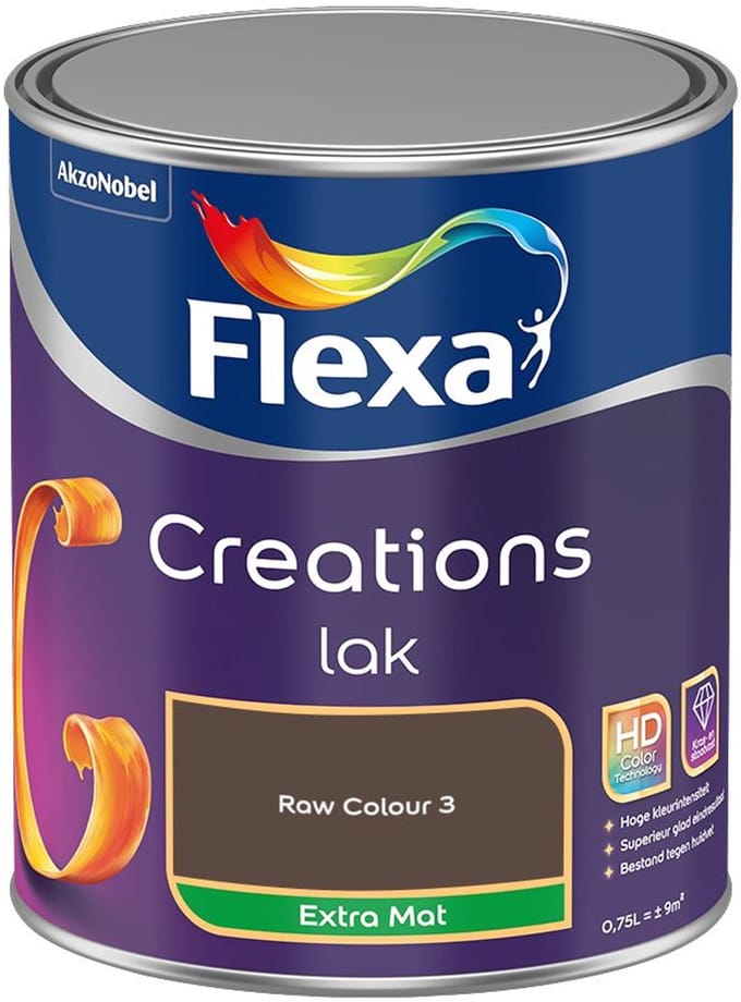 Flexa - Creations Lak Extra Mat - Raw Colour 3 - Mengverf - 750 Ml