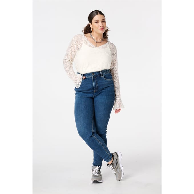 MS Mode Jeans Skinny leg high waist jeans CHERRY