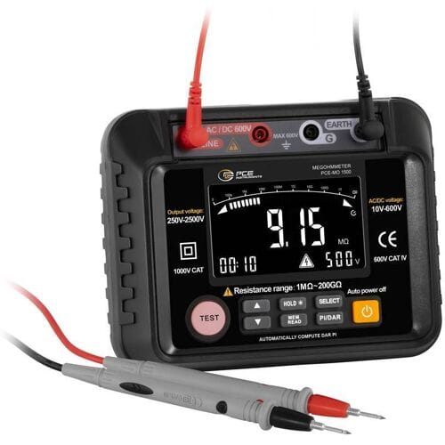 PCE Instruments PCE-MO 1500 Isolatiemeter, Ohmmeter 2500 V 2500 GΩ
