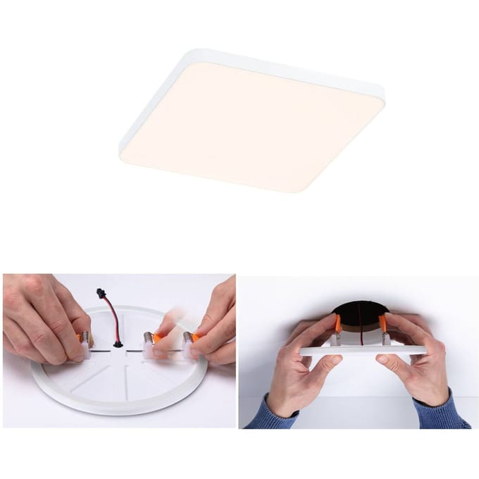 VariFit LED-inbouwpaneel Veluna Edge IP44 hoekig 120x120 mm 8,5W 650lm 3000K Wit