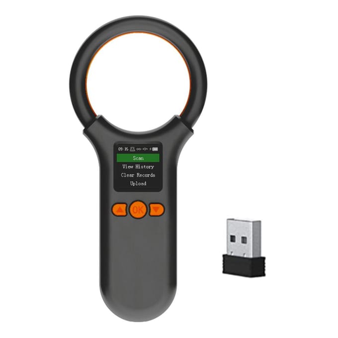 Dierlijke microchip huisdier tag scanner ID-lezer RFID EMID dierlijk handheld chiplezer BT+USB+2.4G zwart