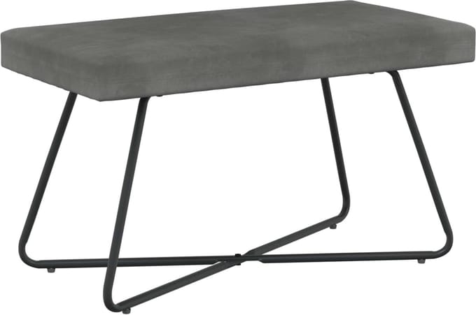 vidaXL - Bank - Donkergrijs - 80 - x - 40 - x - 45 - cm - fluweel