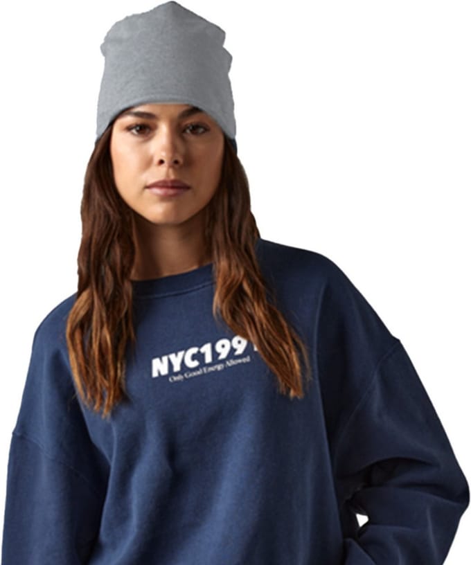 Beechfield Wintermuts Beanie Kiruna - lichtgrijs - heren/dames - jersey - lichtgewicht winter mutsen