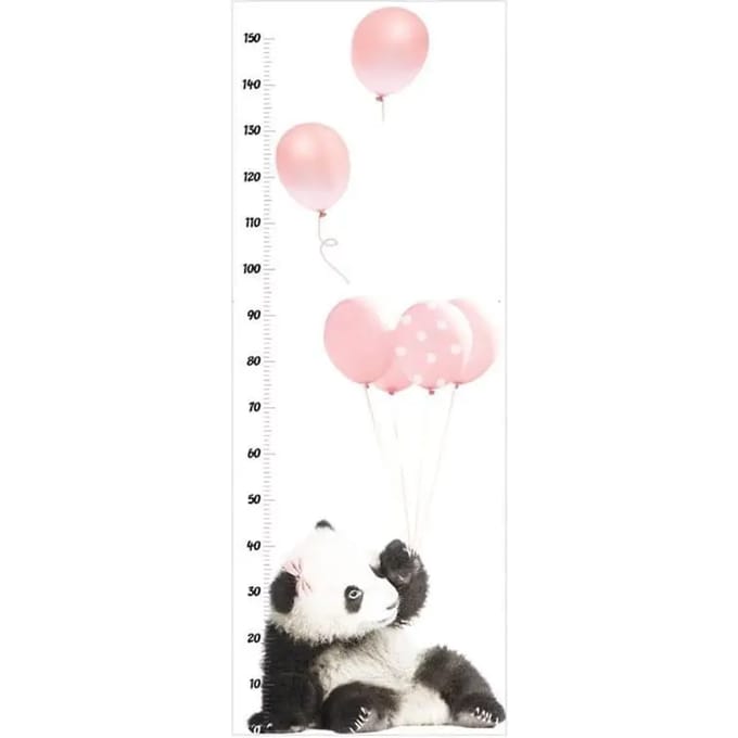 Stickers voor baby's Dekornik Panda With Balloons Growth Chart