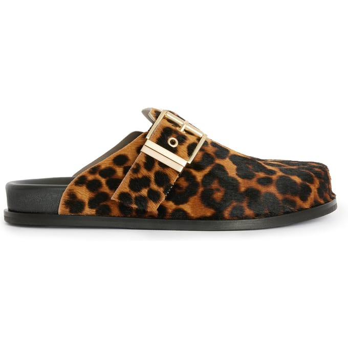 AllSaints Venus Lepo Mule Animal Brown Größe: 37 | Pantoletten Outlet | Damen | Braun