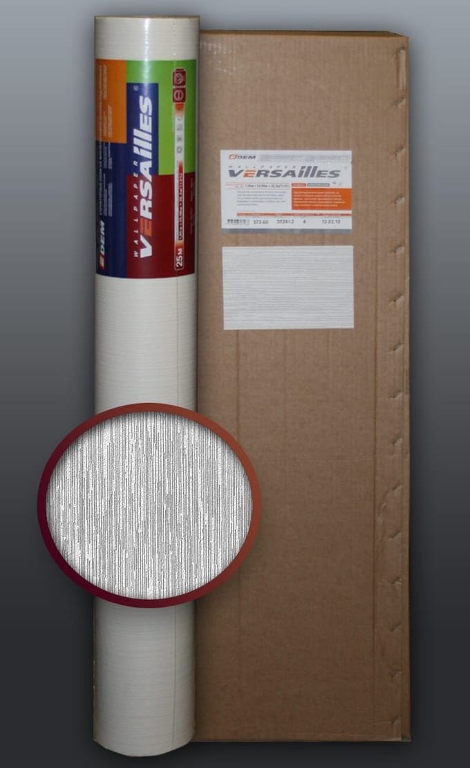 Overschilderbaar reliëfbehang EDEM 80373BR60 Vliesbehang gestreept wit 4 rollen 106 m2