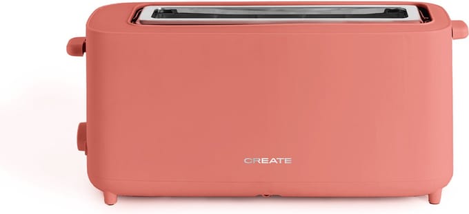 CREATE - Broodrooster 950W - Met veiligheidssysteem - Zes vermogensstanden - Terracotta - TOAST STUDIO XL