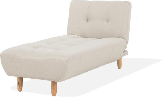 ALSTEN - Chaise longue - Lichtbeige - Symmetrisch - Polyester