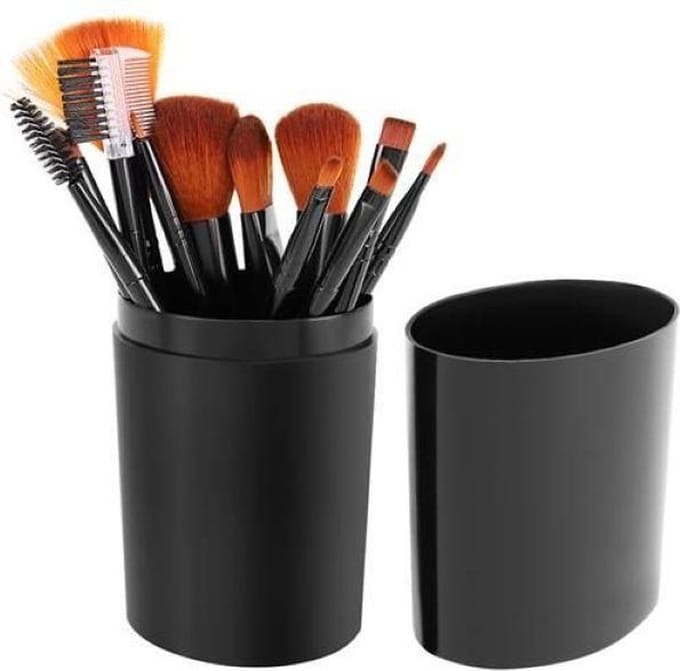 Set van 12 professionele make-up kwasten in opbergdoos