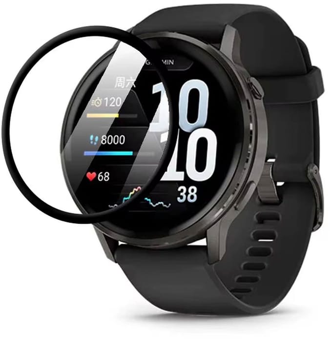 Screenprotector geschikt voor Garmin Venu 4 - 45 mm - Volledige cover - Hoge kwaliteit screen protector - PMMA – 45mm - 1 stuk - TechDefend