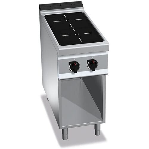 GGM Gastro Induktionsherd - 10 kW - 2 Kochfelder Zilver