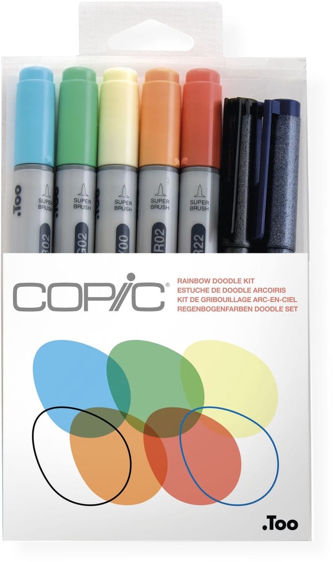 copic marker ciao 7er set doodle kit rainbow