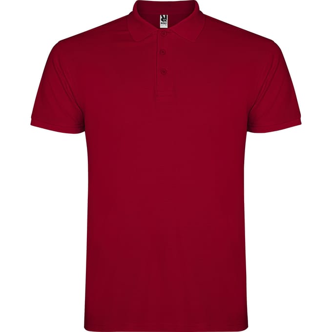 Roly Heren Ster Poloshirt (Granaatrood)