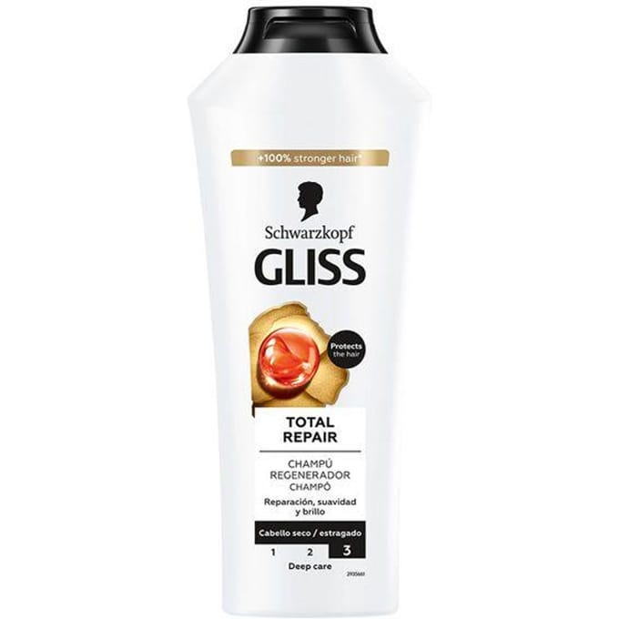 Gliss-Kur - Shampoo - Total Repair - Herstelt & Versterkt - Gehydroliseerd - 400 ml