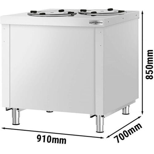 GGM Gastro Tellerspender KOPENHAGEN - unbeheizt - 910mm - 120 Teller - Edelstahl