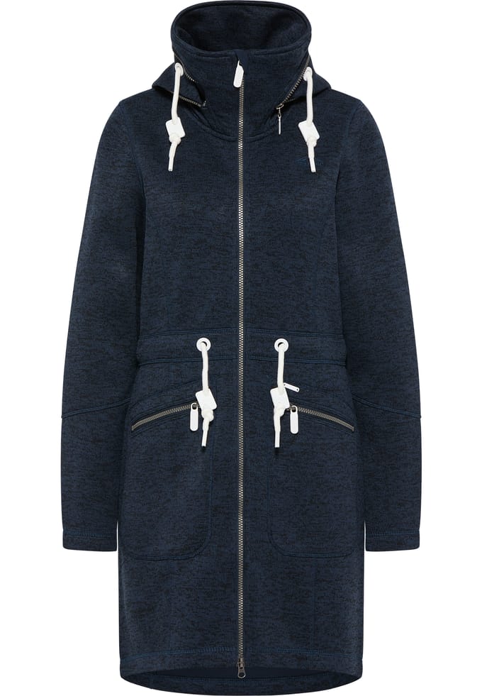 ICEBOUND Gebreide fleece jas Dames marine gem