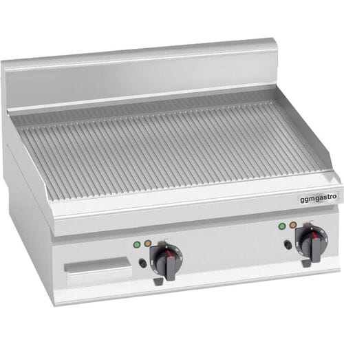 GGM Gastro Elektro Bratplatte - 8 kW - Gerillt Zilver