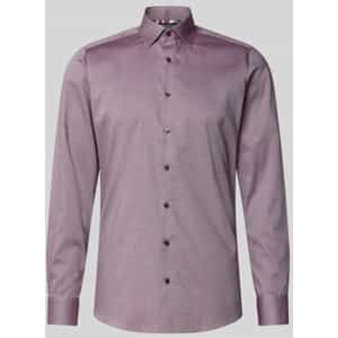 Slim fit zakelijk overhemd met kentkraag