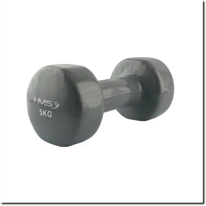 HMS Gietijzeren Dumbbell met Vinyl Coating - 5 kg