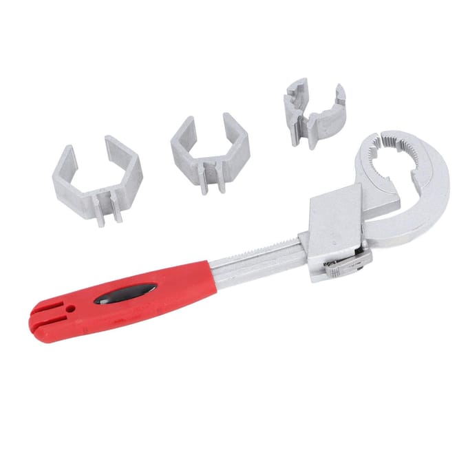 Universele Verstelbare Dubbele Steeksleutel Multifunctionele Badkamer Wastafel Sleutelset Reparatiegereedschap 80mm white