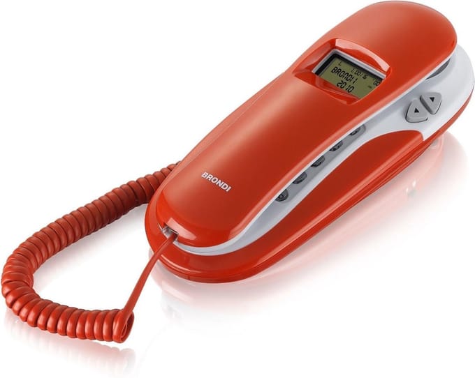 Brondi KENOBY CID Analoge telefoon Rood, Wit Nummerherkenning