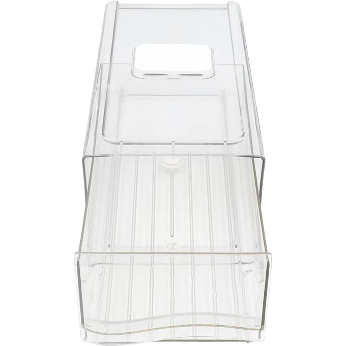 Koelkastcontainers Voedselkwaliteit Transparante Voorraadkast Opbergbak Stapelbare Classificatie Opberglade S white
