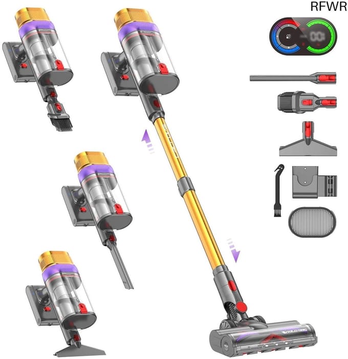 SteelStofzuiger Draadloos - Vacuum Cleaner - Kruimelzuiger - cycloon