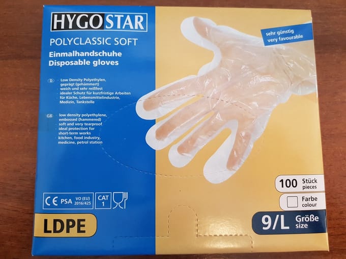 LDPE handschoen wegwerp Polyclassic Soft - transparant - maat L - 100 stuks
