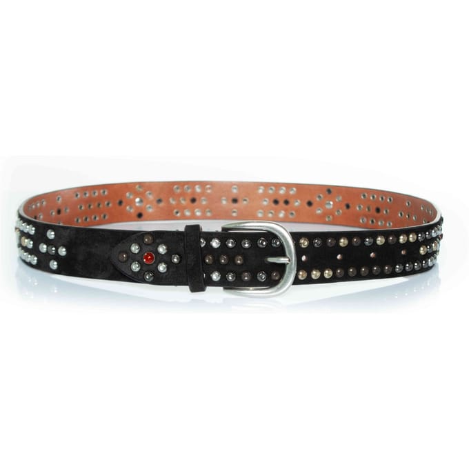 Isabel Marant, Zwarte suède riem met multikleurrige studs