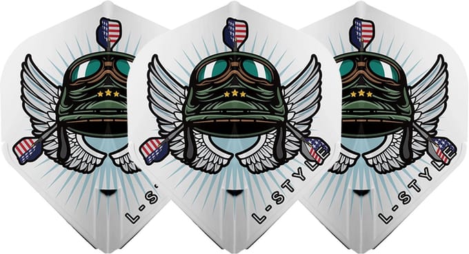 L-Style Champagne Flight EZ L1 Leonard Gates V3 White - Dart Flights