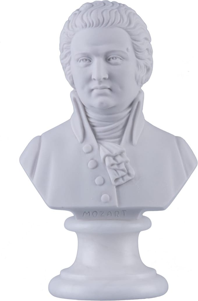 Music Gifts - Albast borstbeeld Mozart 22 cm