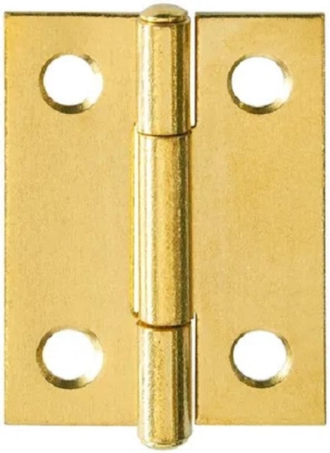 Scharnier - Messing - 30x22 Mm - 2 Stuks