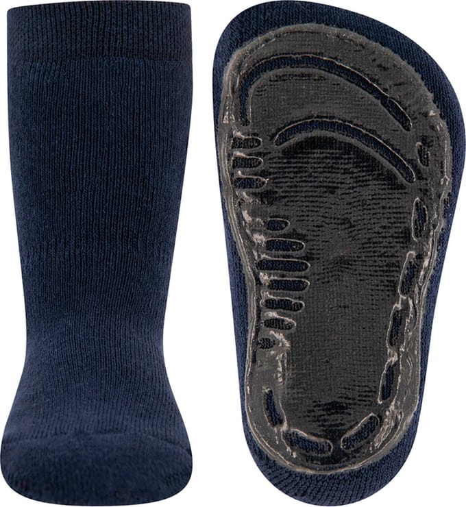 Antislip sokken effen donkerblauw-19/20