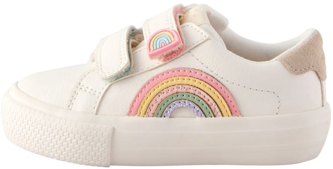 Next - Meisjes - Sneakers met klittenbandsluiting en brede pasvorm (G) - Wit