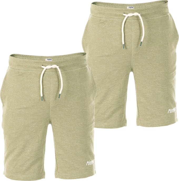 riverso Heren Short RIVMike 2 Pack regular/straight Groen M Volwassenen Korte joggingbroek