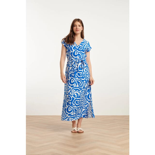 Smashed Lemon 25003 midi jurk met te abstracte print |